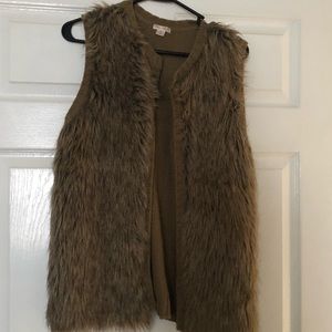 Faux fur vest